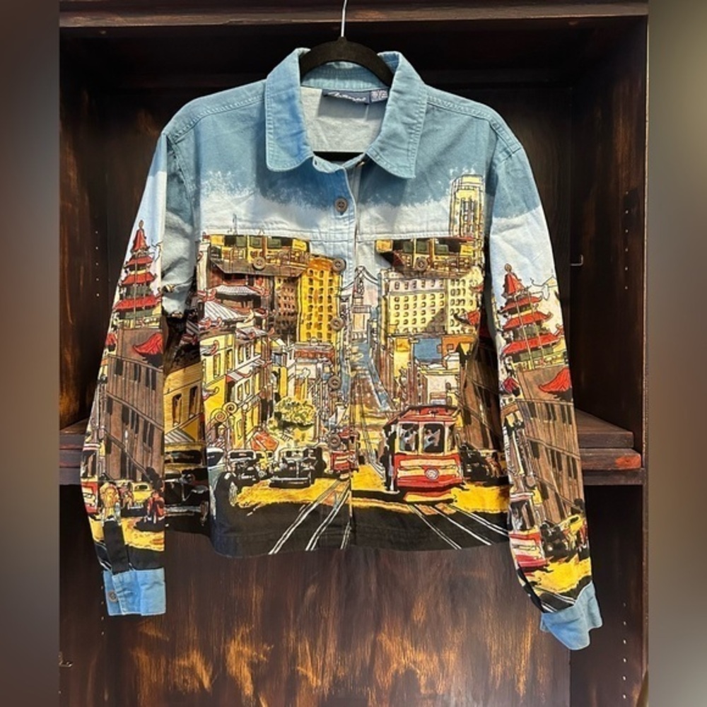 NWOT Cityscapes Women's Printed Jacket San Fran | Sz Large